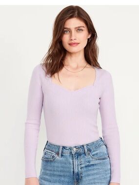 Women's Old Navy Lilac Ribbed Long-Sleeve knit